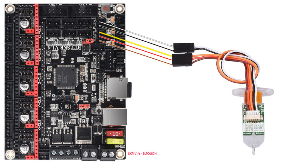 Wiring of BLtouch to SKR V1.4 control board from BigTreeTech