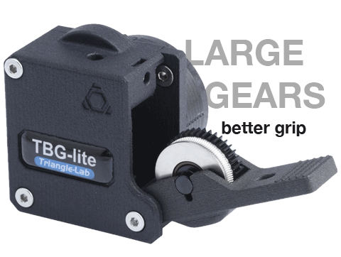 The all new large gears TBG-Lite extruder from Trianglelab